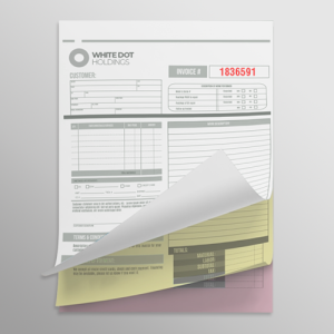 Invoice Sets, 1 spot colour, 1x0