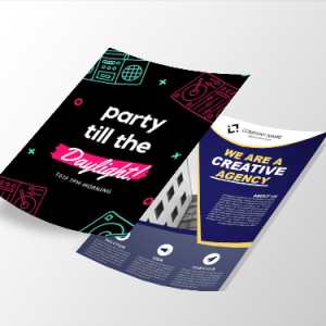 Small Quantity A6 Flat Flyers (1/4 A4 size)