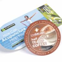 Medium weight card: Matt Laminated front +Shaped