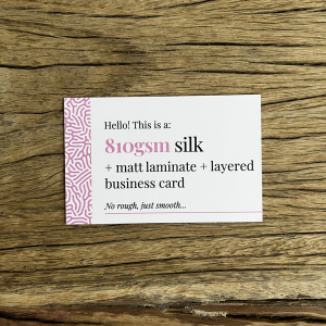 Matte gelamineerde gelaagde visitekaartjes