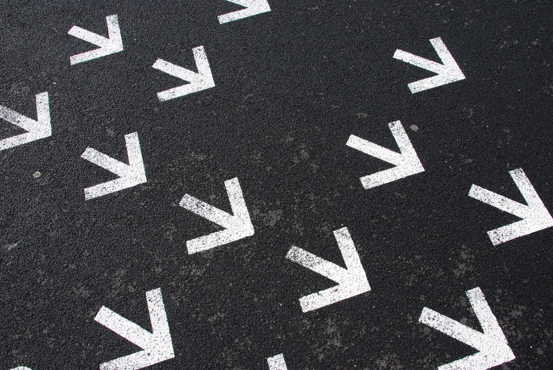 Asphalt with arrows