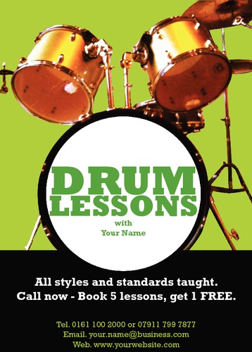 Music Teachers A6 Flyers by Barnaby Wild