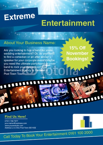 Entertainer A4 Flyers by Ro Do