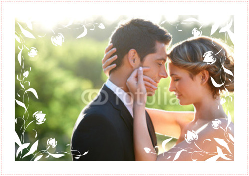 Marriage 20x30" with premium frame Photo Canvas by TemplateCloud.com