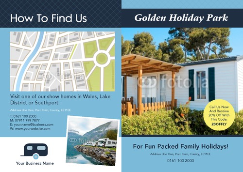 Camping A4 Folded Leaflets by Rebecca Doherty