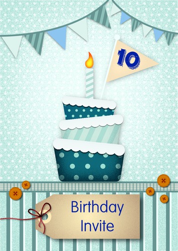 Birthday Party A5 Invitations by Tony Elmore