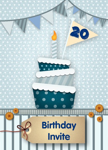 Birthday Party A6 Invitations by Tony Elmore