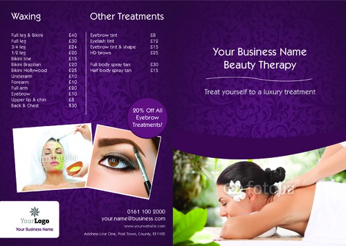 Massage A4 Folded Leaflets by Nickola O'Connor