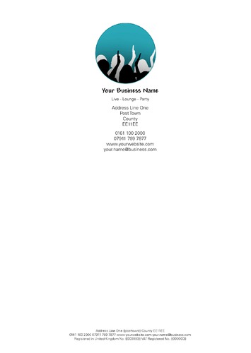 Night Club A4 Letterheads by Nicola Andrews