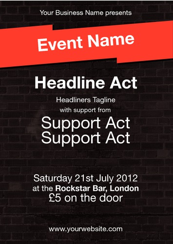 Music A5 Flyers by Luke Peek