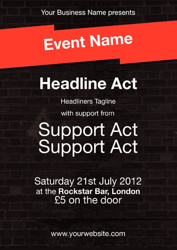 Music A4 Flyers by Luke Peek