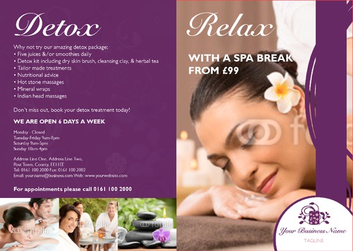 Beauty Salon A4 Folded Leaflets by Paul Wood