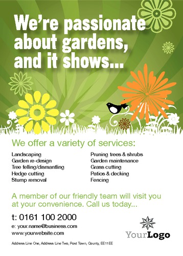 Garden Maintenance A6 Flyers by Paul Wongsam