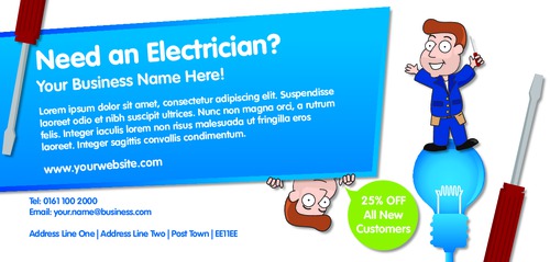 Electrician 1/3rd A4 Flyers by Printing.com Edinburgh