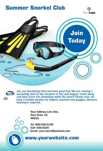 Swimming Pool 4" x 6" Flyers by Neil Watson