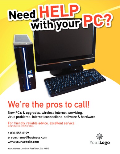 Computer Technicians 8.5" x 11" Flyers by Paul Wongsam