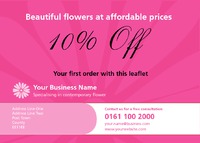 Florists A6 Flyers by Templatecloud