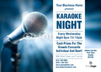 Karaoke A6 Flyers by Templatecloud 