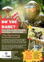 Paintball A4 Flyers by Templatecloud 