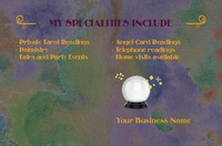 Tarot Card Reader Business Card  by Templatecloud