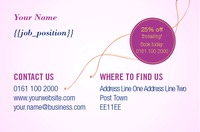 Salon Business Card  by Templatecloud