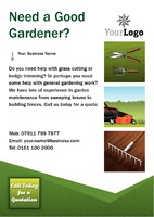Garden Maintenance A5 Flyers by Templatecloud 