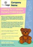 Nursery A5 Flyers by Templatecloud 