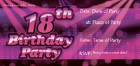 Birthday Party 1/3rd A4 Invitations by Templatecloud 