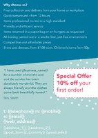 Ironing and Laundry Services A5 Flyers by Templatecloud