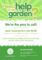 Lawn Mowing A4 Flyers by Templatecloud 