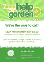 Lawn Mowing A5 Leaflets by Templatecloud 
