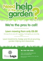 Lawn Mowing A6 Leaflets by Templatecloud 
