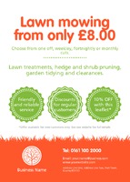 Lawn Mowing A6 Leaflets by Templatecloud