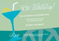 Cocktail Bar A5 Invitations by Templatecloud 