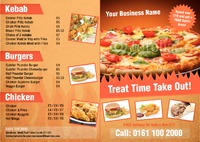 Takeaway A4 Folded Leaflets by Templatecloud 
