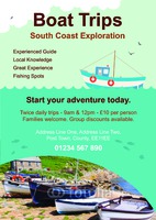 Boat Trip A3 Posters by Templatecloud 