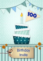 Birthday Party A5 Invitations by Templatecloud 