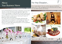 Restaurant A4 Folded Leaflets by Templatecloud