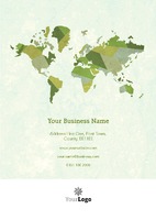 World Map A5 Leaflets by Templatecloud 