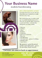 Beauty Salon A6 Flyers by Templatecloud