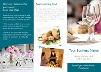 Restaurant A4 Folded Leaflets by Templatecloud 