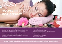 Beauty Salon A5 Folded Leaflets by Templatecloud