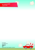 Car A4 Stationery by Templatecloud 