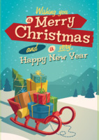  Edit & Go: Large (Folds to A5) Christmas Cards by Templatecloud 