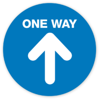 One Way Arrow 400 x 400mm by Templatecloud 