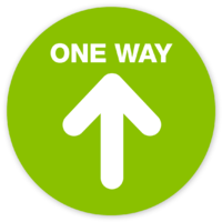 One Way Arrow 400 x 400mm by Templatecloud 