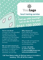 Ironing and Laundry Services A6 Flyers by Templatecloud 