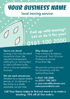 Ironing and Laundry Services A6 Flyers by Templatecloud 
