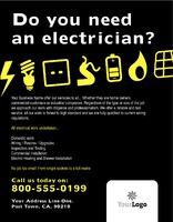 Electrical 8.5" x 11" Flyers by Templatecloud 