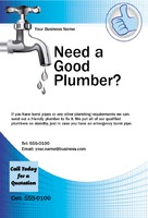 Plumber 4" x 6" Flyers by Templatecloud 